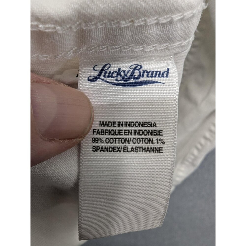 Lucky Brand Jacket Womens Medium White Sabrina Denim Jean Trucker Casual - Picture 7 of 9